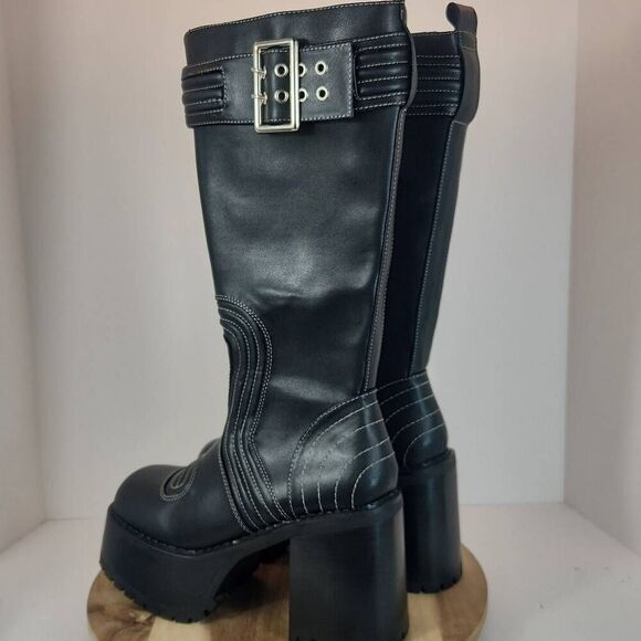 Dolls Kill - Roadway Combat Boots Generation Kiss Women's Size 10 M Black - Picture 4 of 10